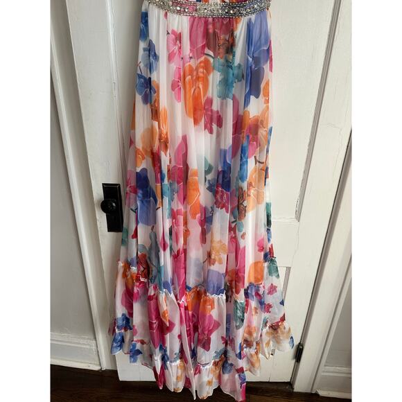 Mac Duggal 2219 Floral Gown NWT Size 4 – Beaded Straps Flawed - Picture 15 of 16